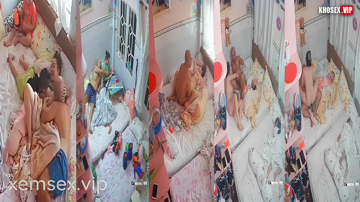 Hack Camera Cặp vợ chồng tranh thủ con ngủ vợ trèo lên cưỡi ngựa